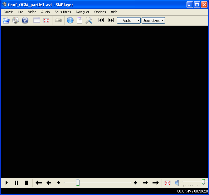 capture d'cran du logiciel : smplayer